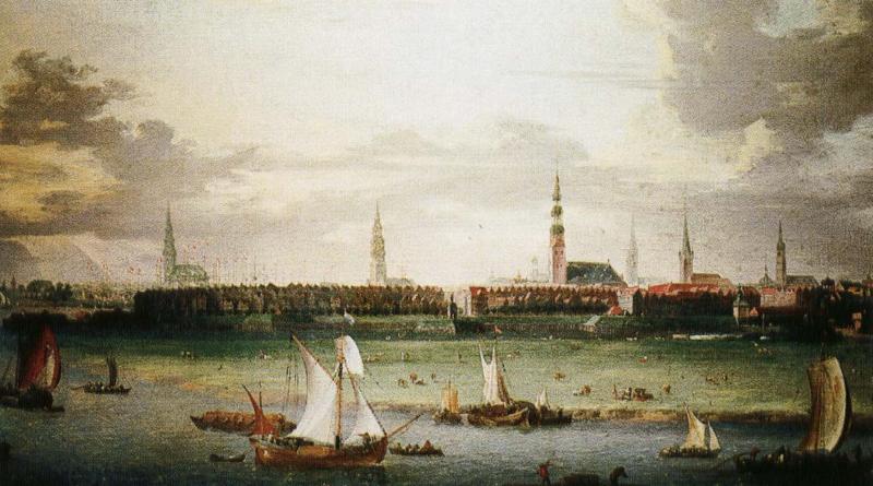 wolfgang amadeus mozart Anonymous painting Hamburg, one of the most important Hanseatic port oil painting picture